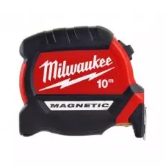 Рулетка 10м*27мм  прорезин.корпус, нейлон, магнит.зацеп, автомат.Premium Milwaukee