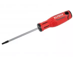 Отвертка TORX  25*100 мм,  205 мм, двухкомп. ручка Элитек