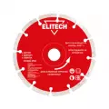 Круг алмазный 180х22.2х2.4 (по бетону, кирпичу, граниту, сухой рез, сегментный) ELITECH