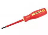 Отвертка диэлектрическая крест PH 0*75 мм, до 1000В, двухкомп. ручка ELITECH