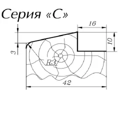 Фреза ФНЗДР  3679 180*55;  3246-4070  9ХС  Х6ВФ