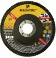Круг лепестковый 125х22.2 мм (Р80 КЛТ2 (выпуклый) металл, нержавейка) Pegatec