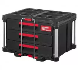 Ящик для инструмента PACKOUT Milwaukee с 3-мя выдвижными отсеками