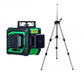 Нивелир лазерный линейный (  40 м, зеленый, 3x360°) GREENLINER 3-360 SET Инструмах (лучей  3 шт, пог