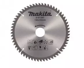 Диск пильный 190х30 мм (60 зубьев, по алюминию, дереву, пластику) Makita